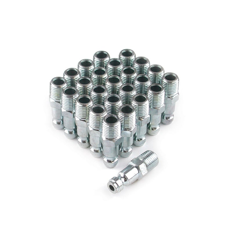 Primefit TP1414MS-B25-P Automotive Style Air Quick Connect Plugs/Nipples 1/4" Body x 1/4" Male NPT - Image 1